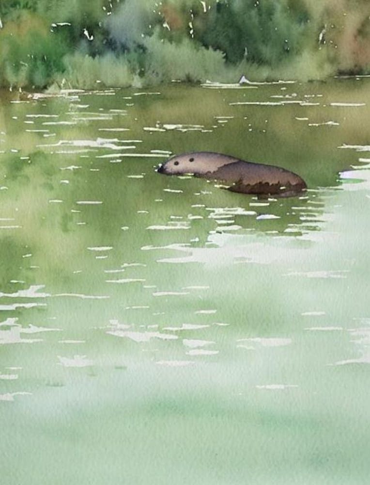 River Otter II Storybook Watercolour