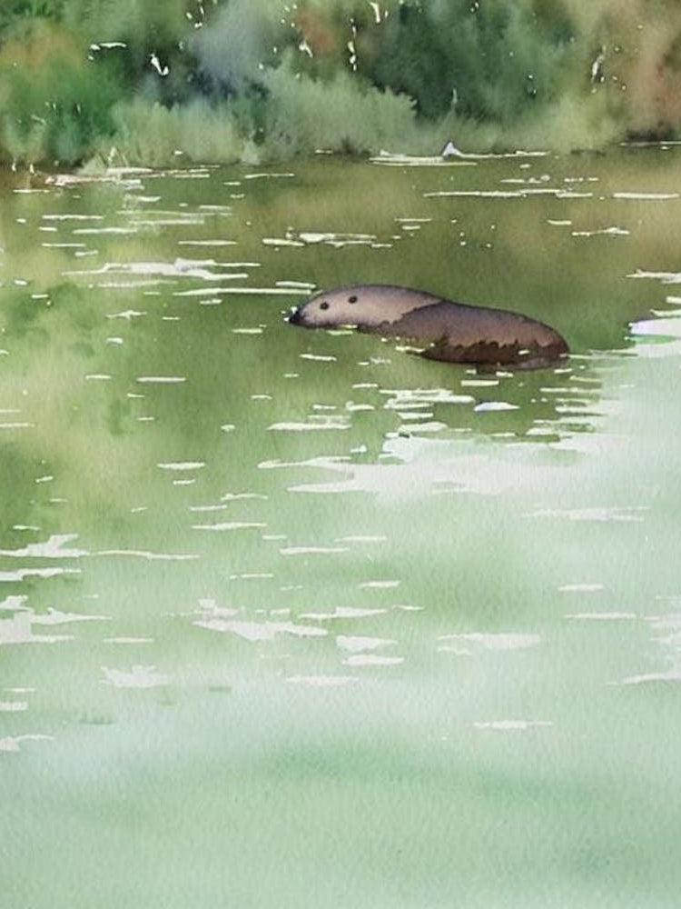 River Otter II Storybook Watercolour