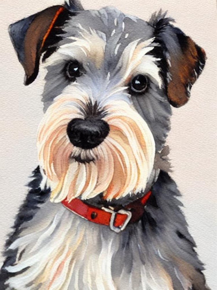 Miniature Schnauzer 2 Watercolour Dog