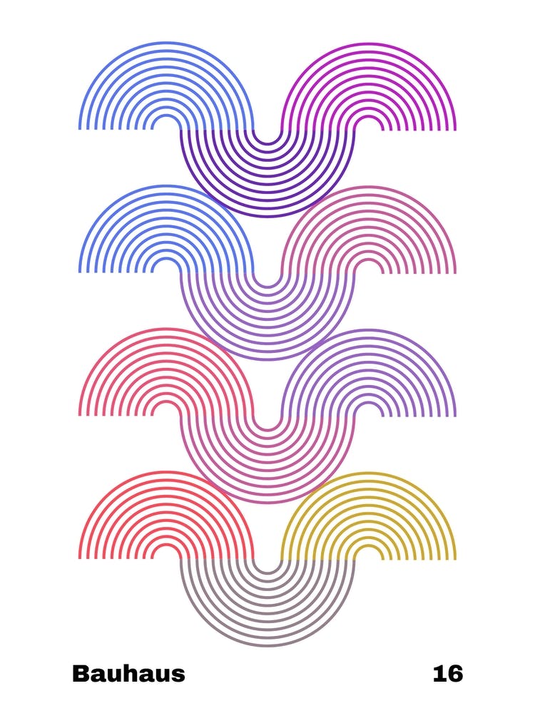 Geometric Bauhaus Poster 16