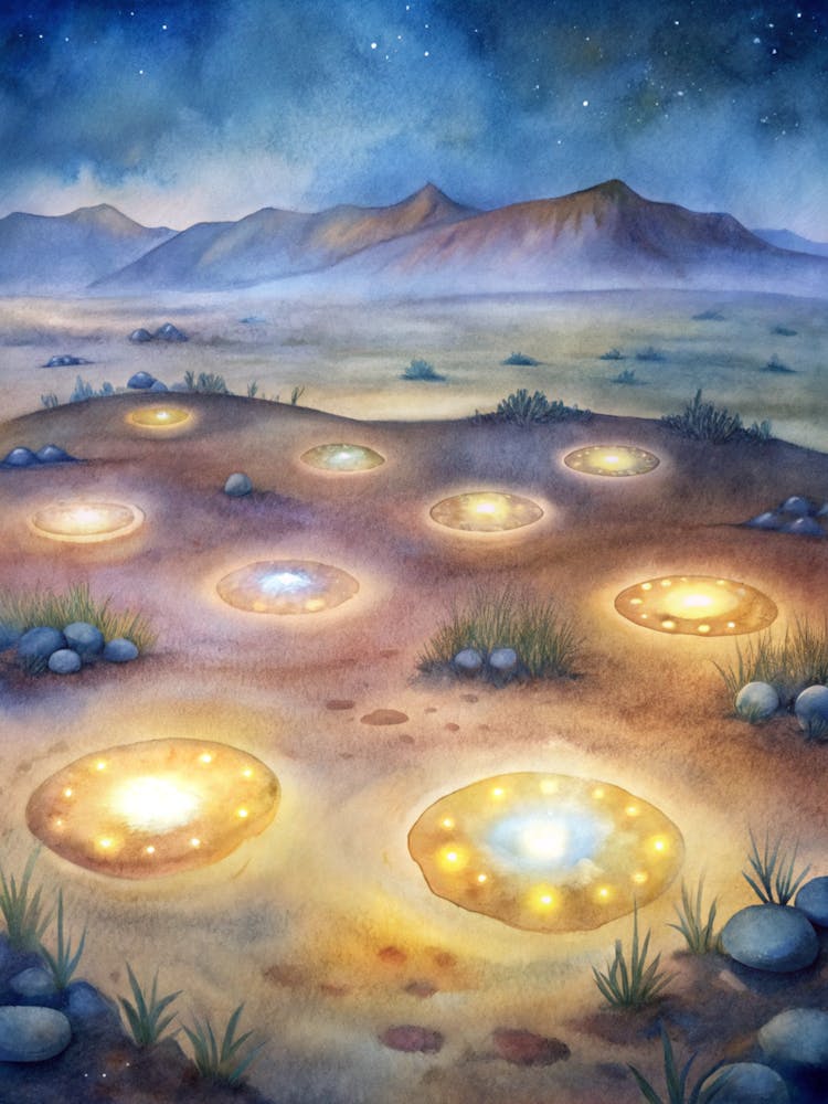 A Glowing Design Of The Fairy Circles In Namibia S (1)