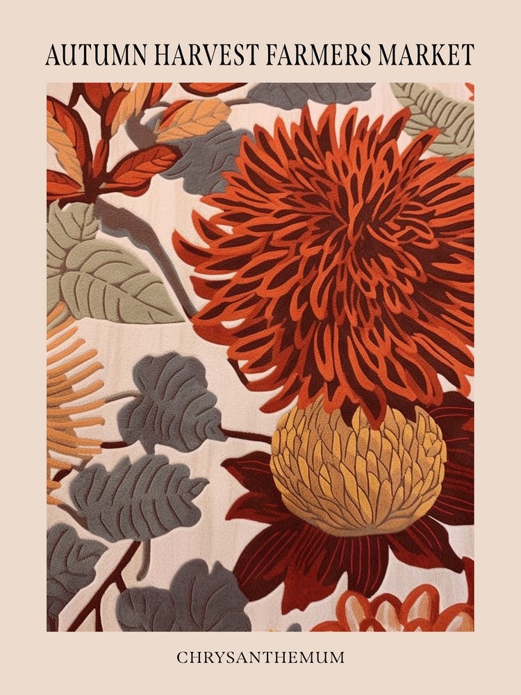 Fall Botanicals Chrysanthemum 2 Poster
