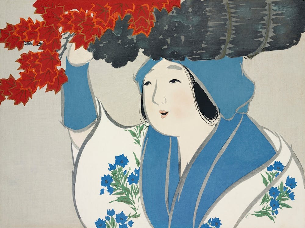 Woman From Momoyogusa Flowers Of A Hundred Generations, Kamisaka Sekka