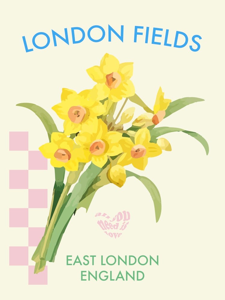 London Fields Flower Poster