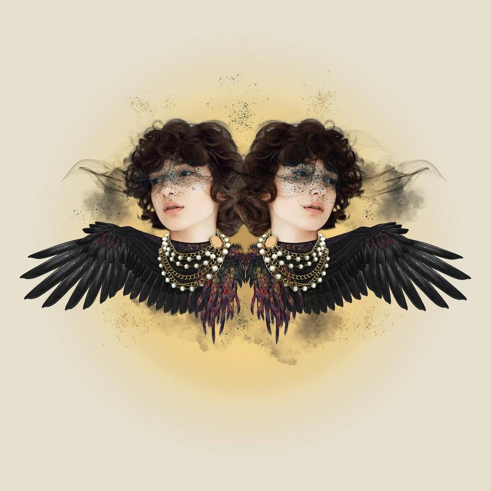 Abstract Bird Woman Square