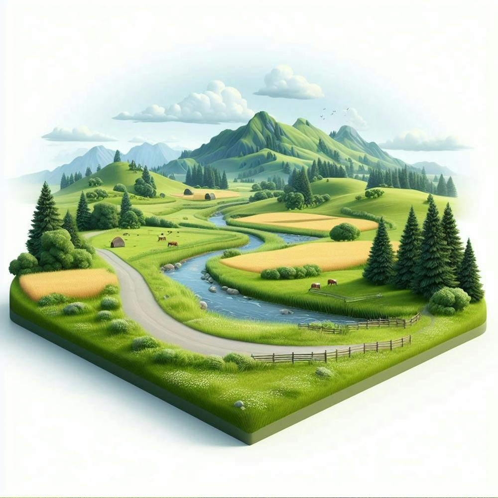 Landscape 3d Illustration