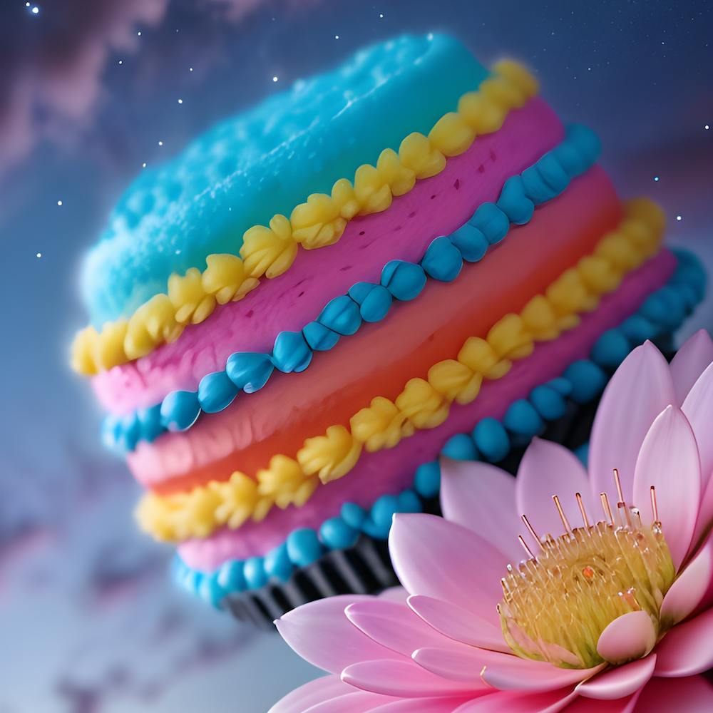 Cupcake With Flowers