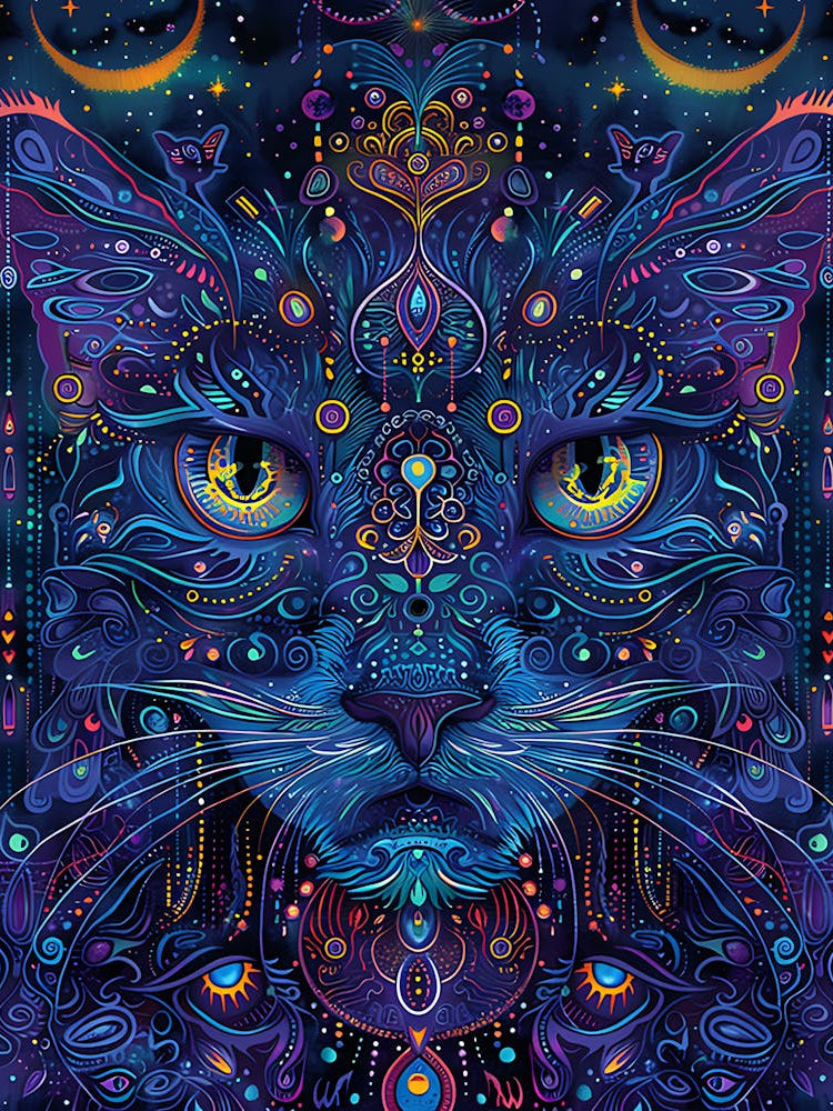 Psychedelic Cat 3