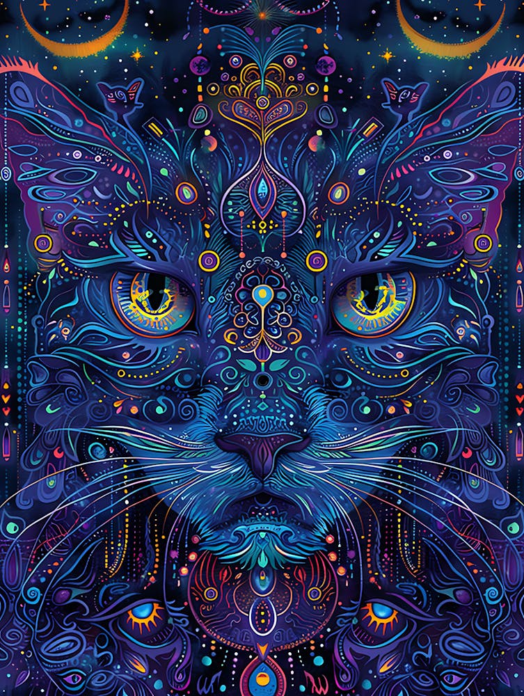 Psychedelic Cat 3