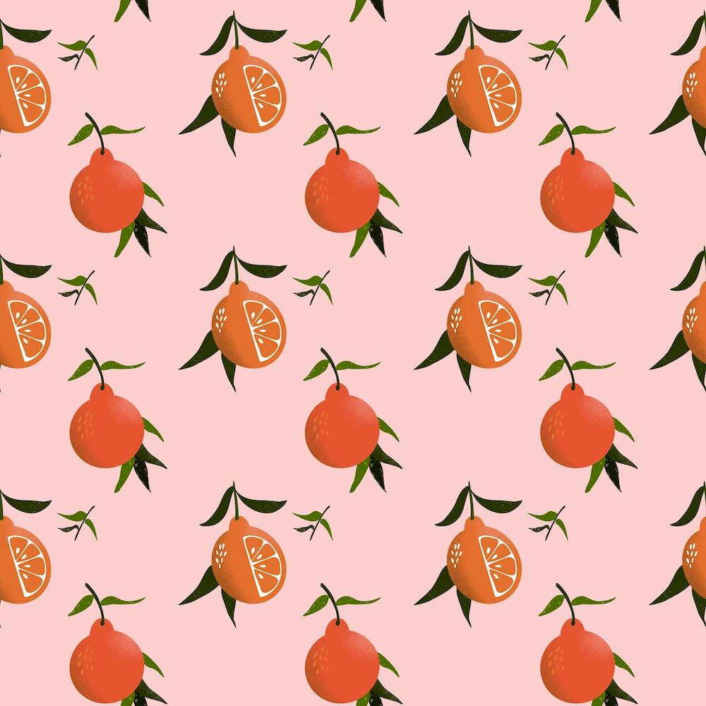 Oranges On A Pink Background 1
