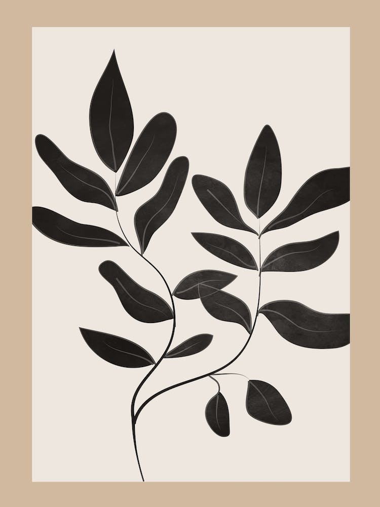 Minimalist Plants & Leaves Art 5
