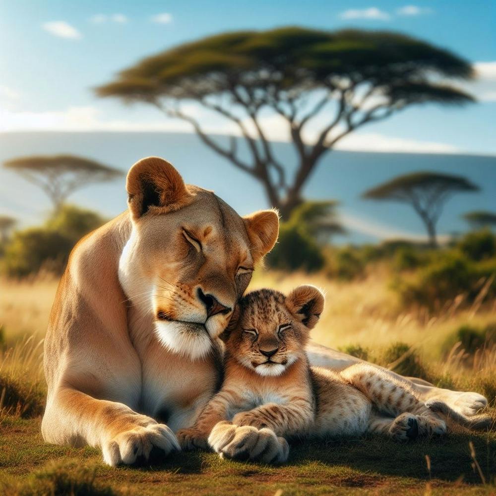 Lioness And Cub