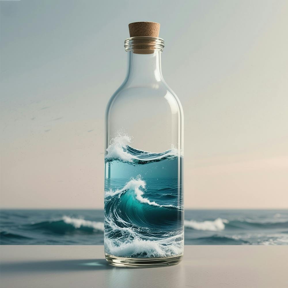 Ocean Waves In A Bottle 1