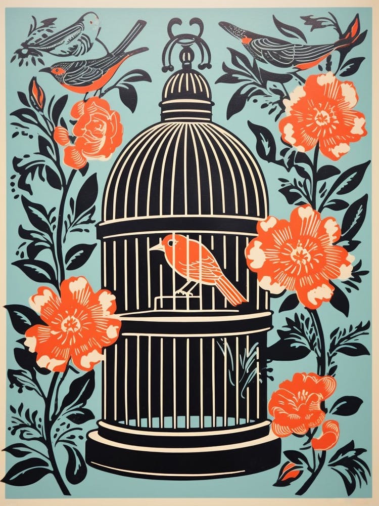 Floral Bird Cage 