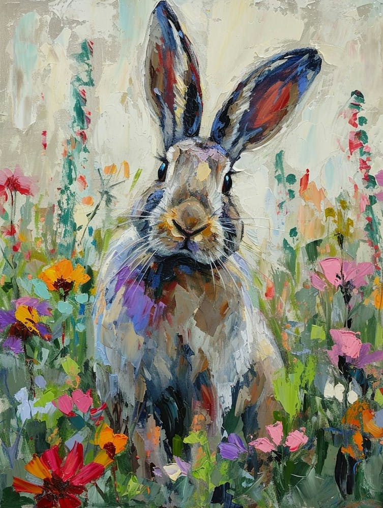 Beveren Rabbit Painting 3 Art Print by Ritual Art Prints – Fy!