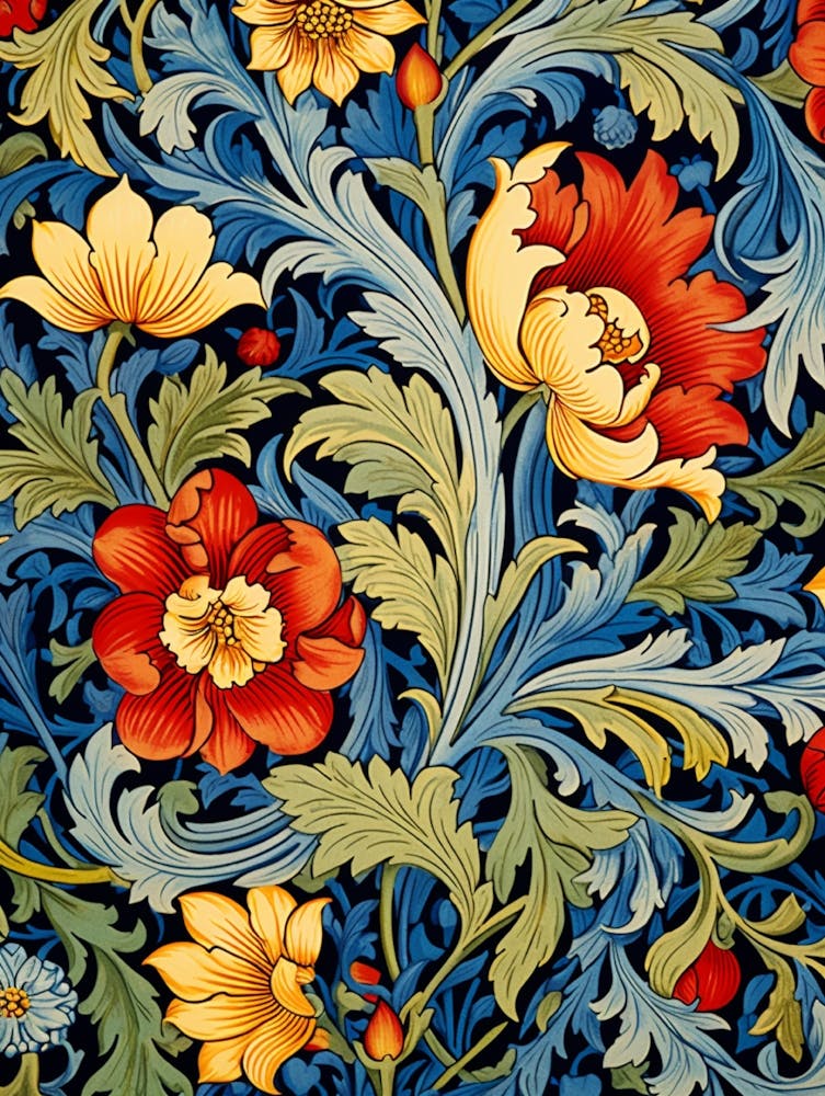 William Morris Floral Wallpaper 4