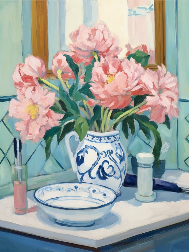 A Vase With Peony, Flower Bouquet 3