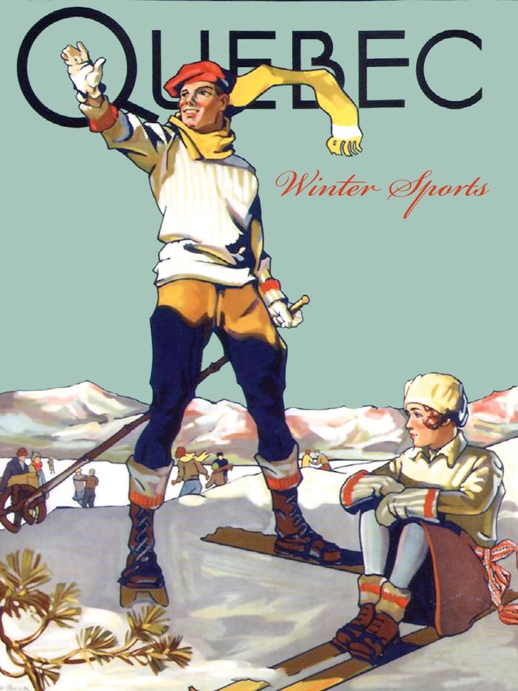 Quebec, Couple Of Skiers