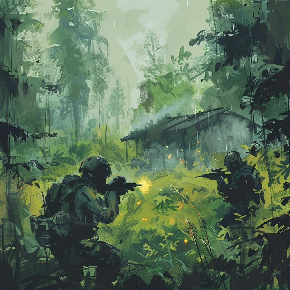 Soldiers In The Woods