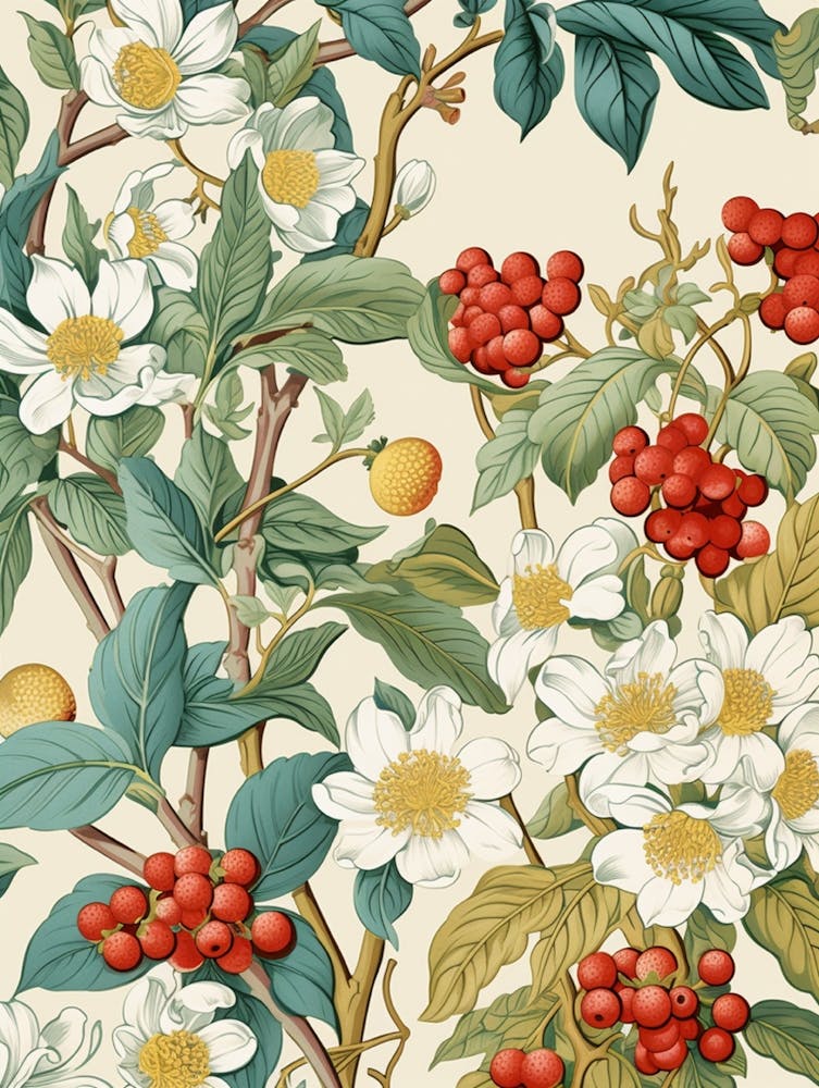 Berries And Flowers