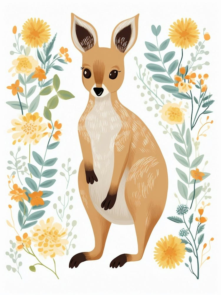 Baby Animal Illustration  Kangaroo 2