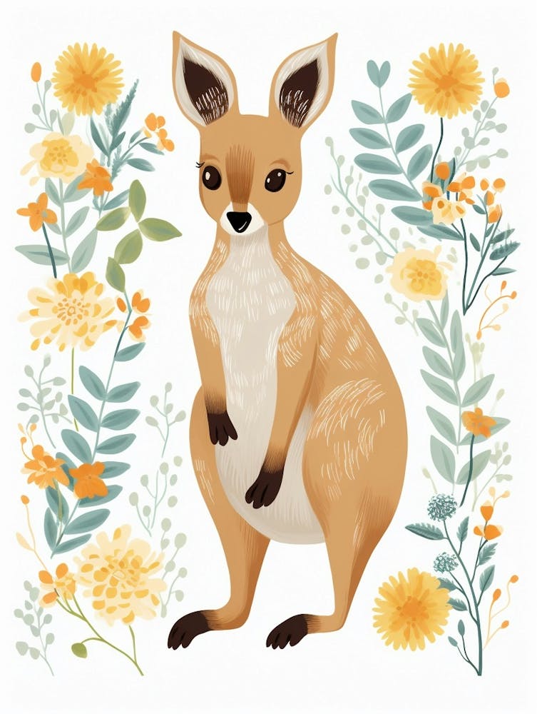 Baby Animal Illustration  Kangaroo 2