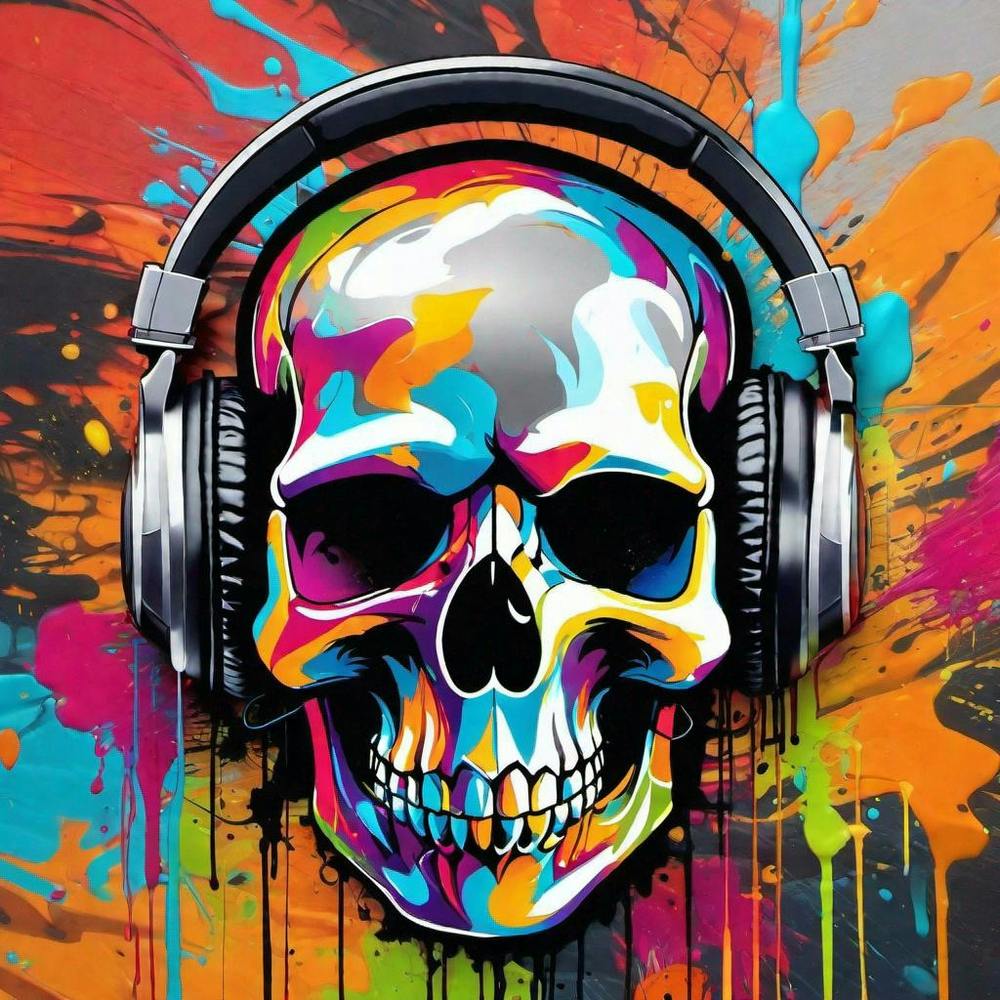 Skull With Headphones 67