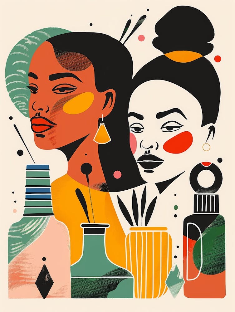 Two Women With Beauty Products