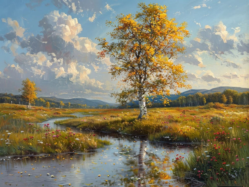 Birch Tree In The Meadow