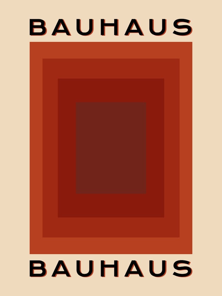 Bauhaus Retro konzentrische Quadrate
