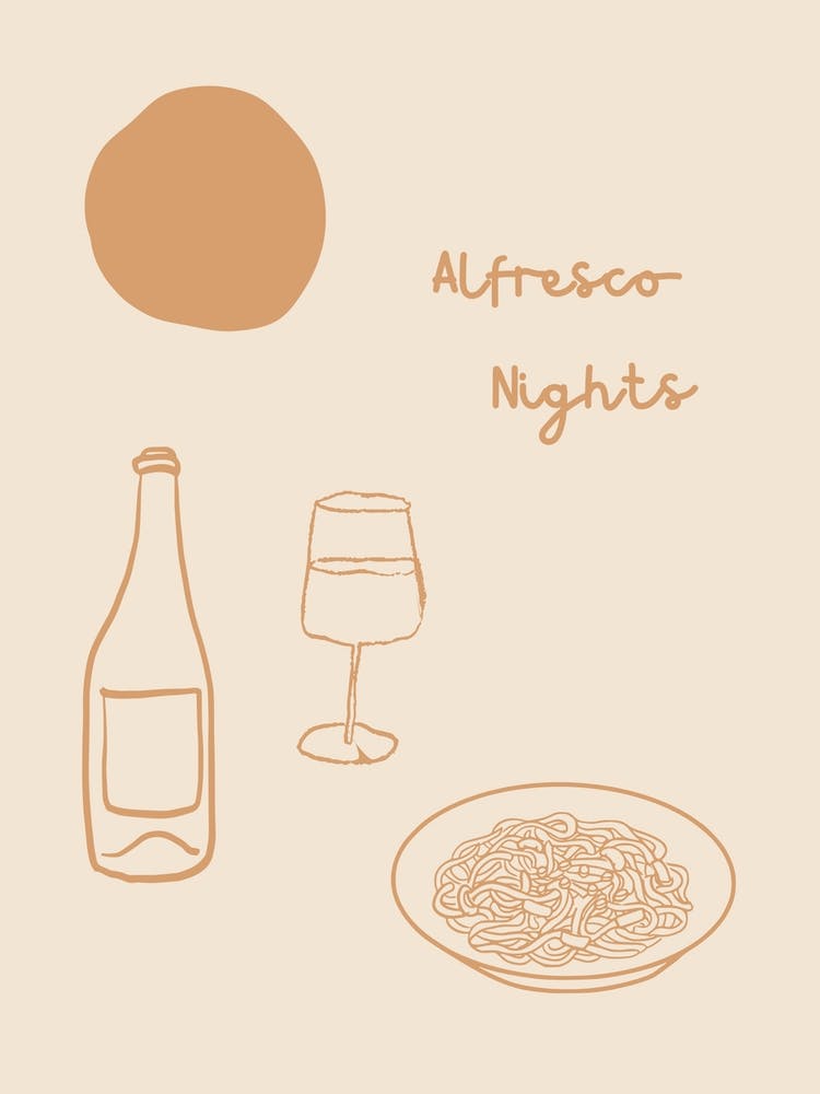 Alfresco Nights Poster Neutral