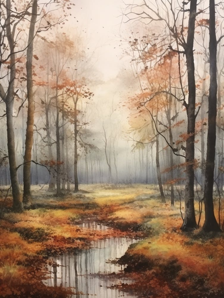 Autumn Forest Landscape The New Forest England 2