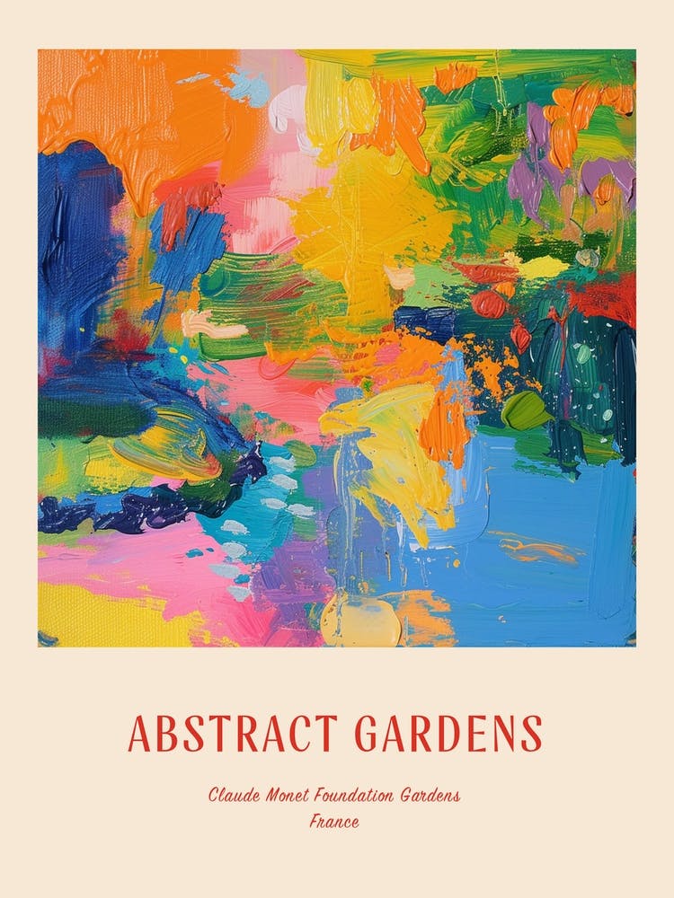 Colourful Gardens Claude Monet Foundation Gar Ae1183b0 49e4 4e57 B69f 2845acf12c61 Red Poster