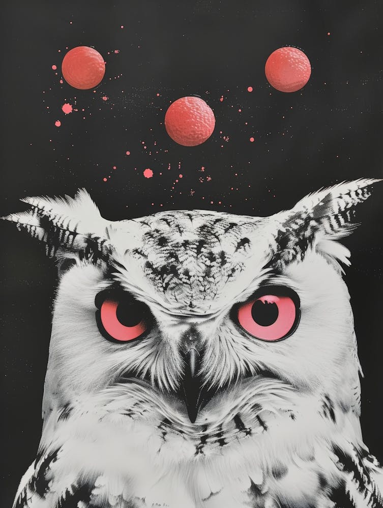 Owl With Red Eyes