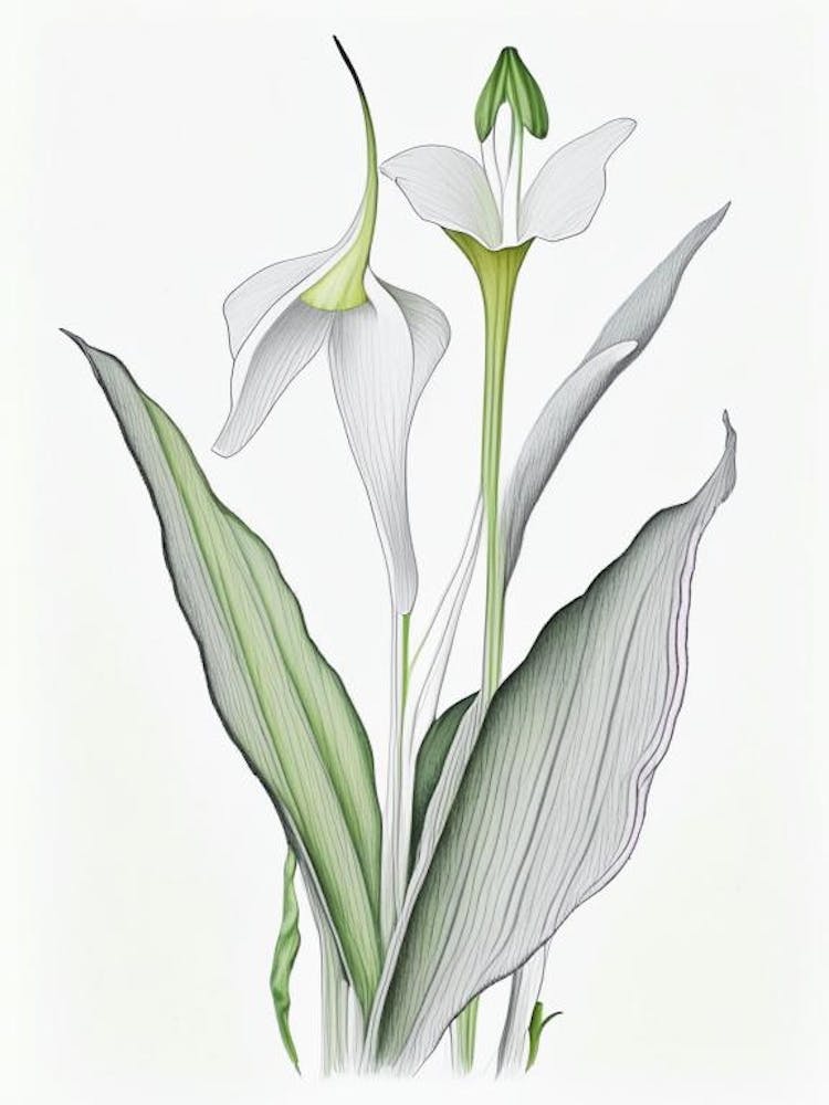 Zantedeschia Floral Quentin Blake Inspired Illustration 2 Flower
