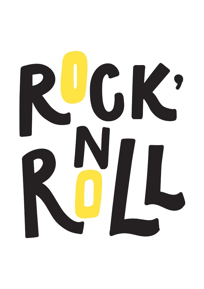 Rock and roll black AND YELLOW