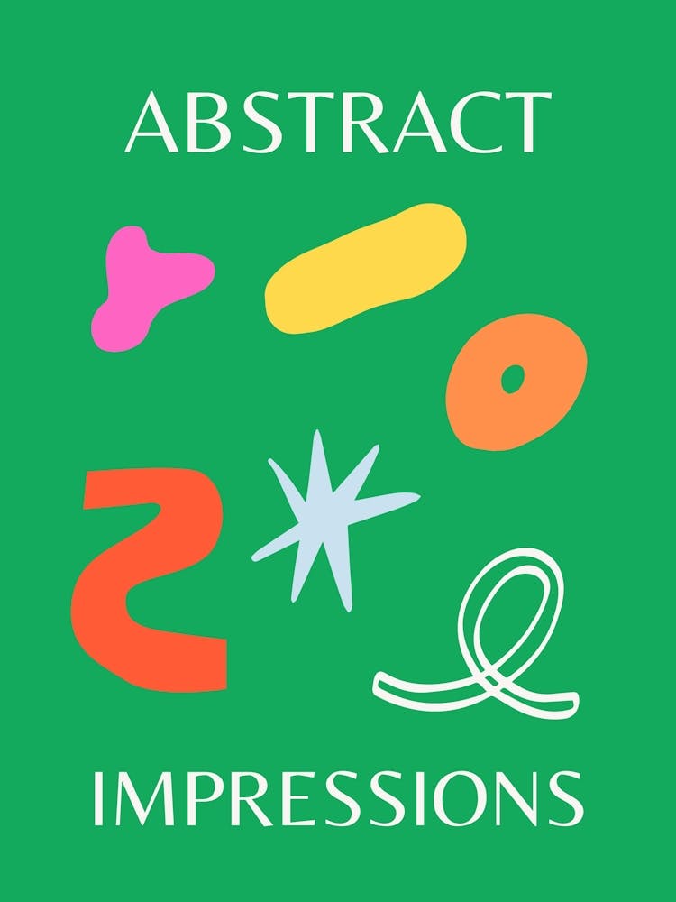 Abstract Impressions Poster 1 Green