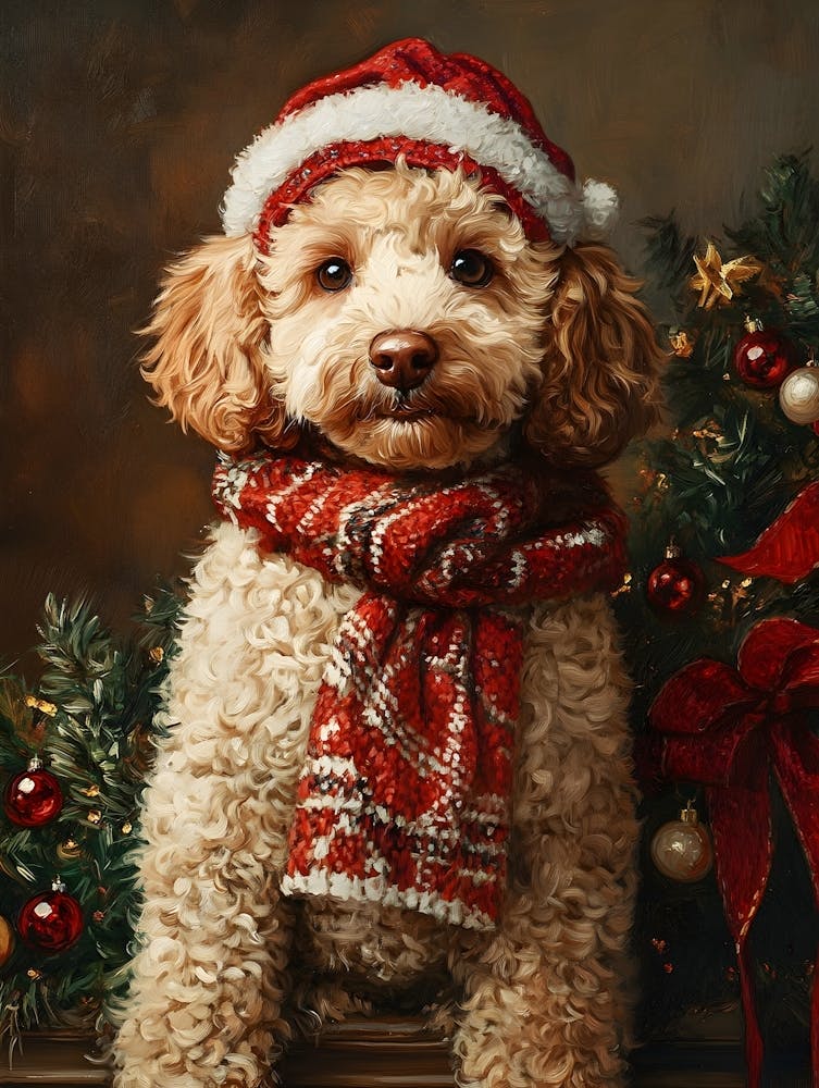Christmas Goldendoodle 1
