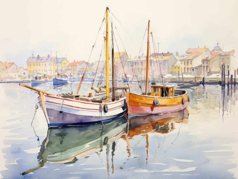 Two Boats In The Harbor