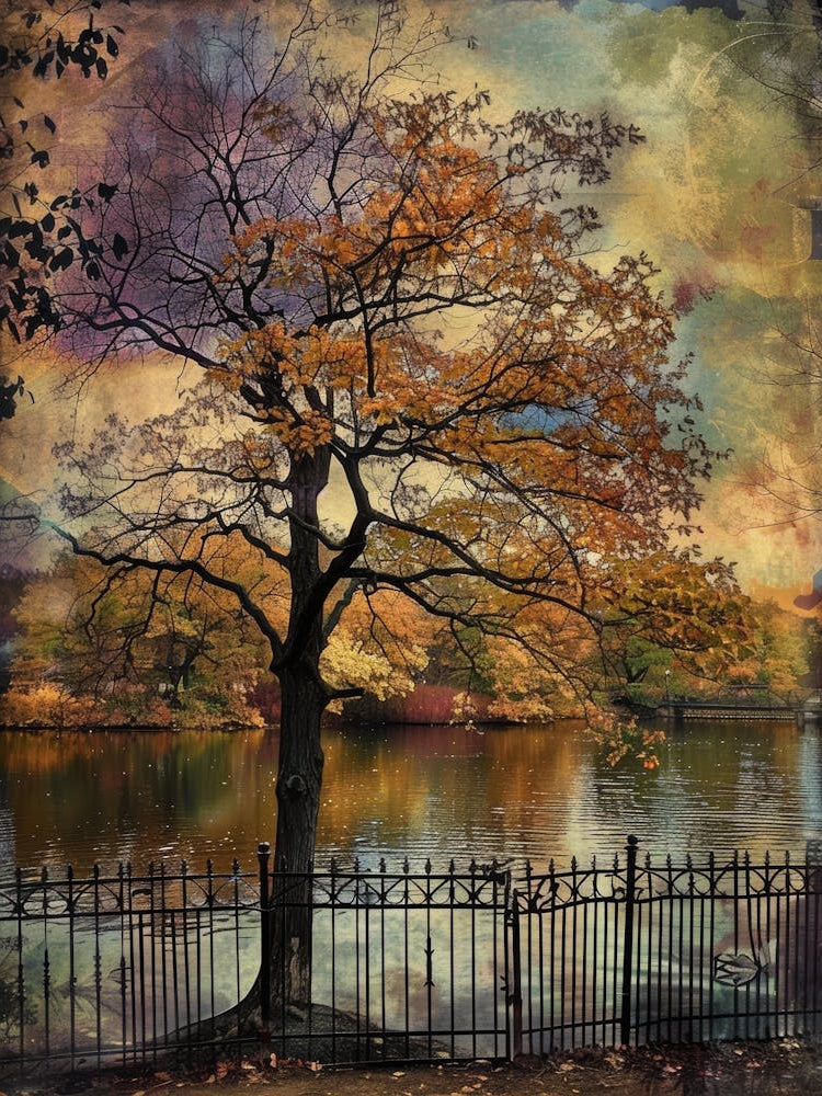 Autumn Tree In Central Park