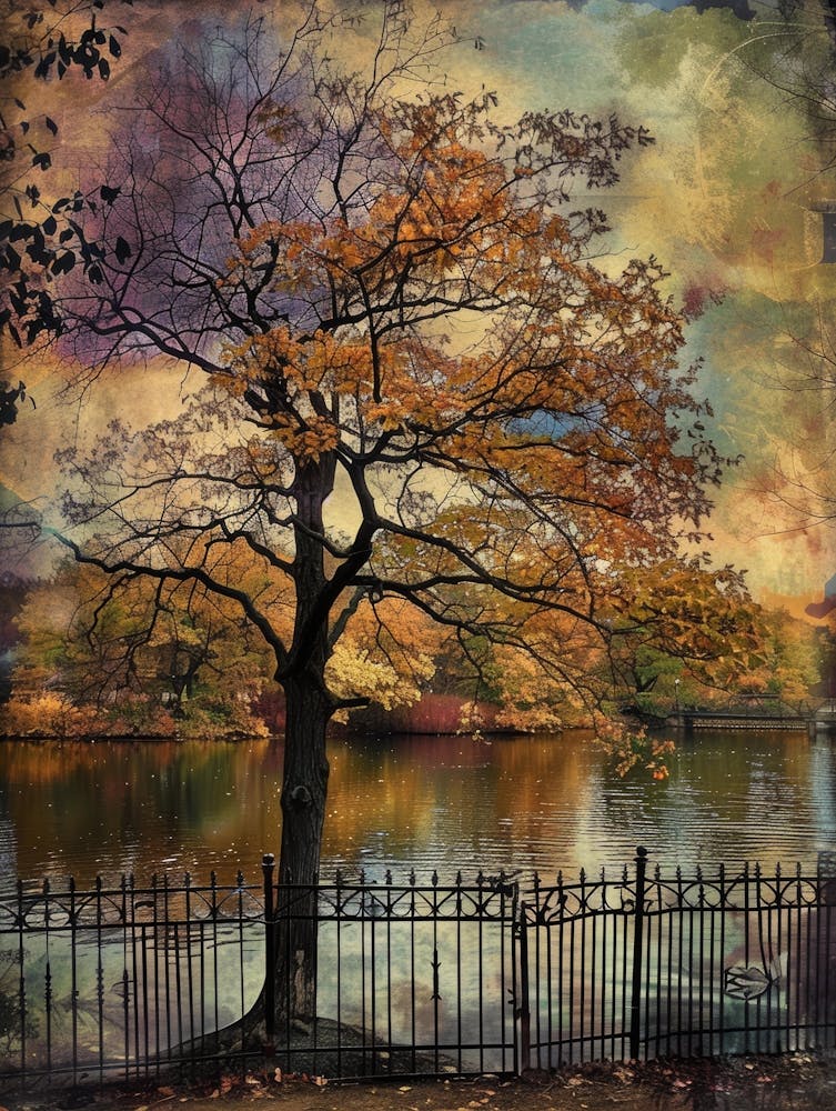 Autumn Tree In Central Park