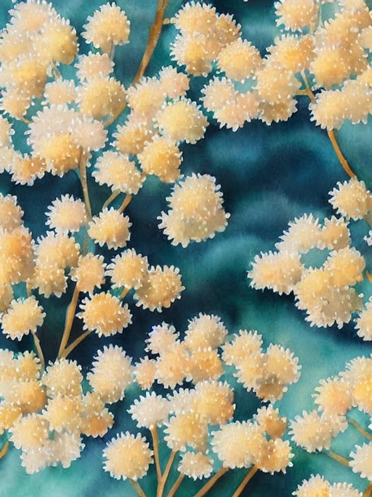 Acropora Loripes Vintage Graphic Watercolour