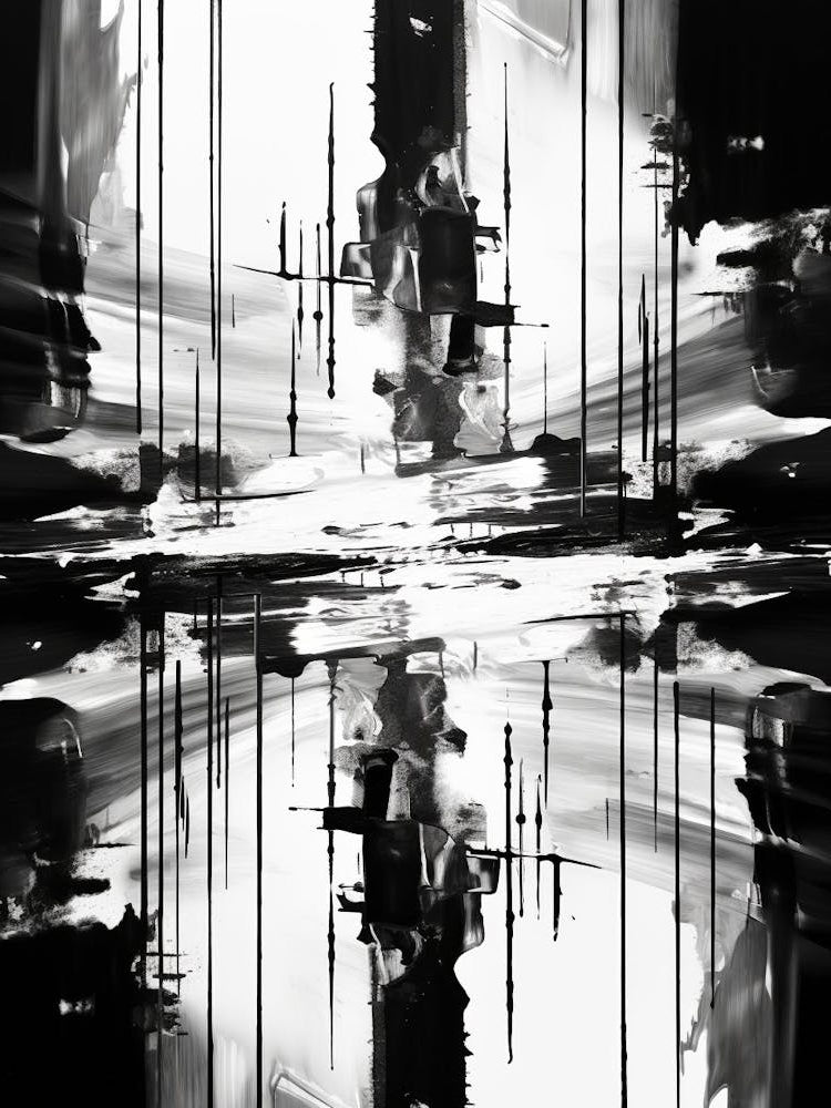 Reflection Abstract Black And White 4