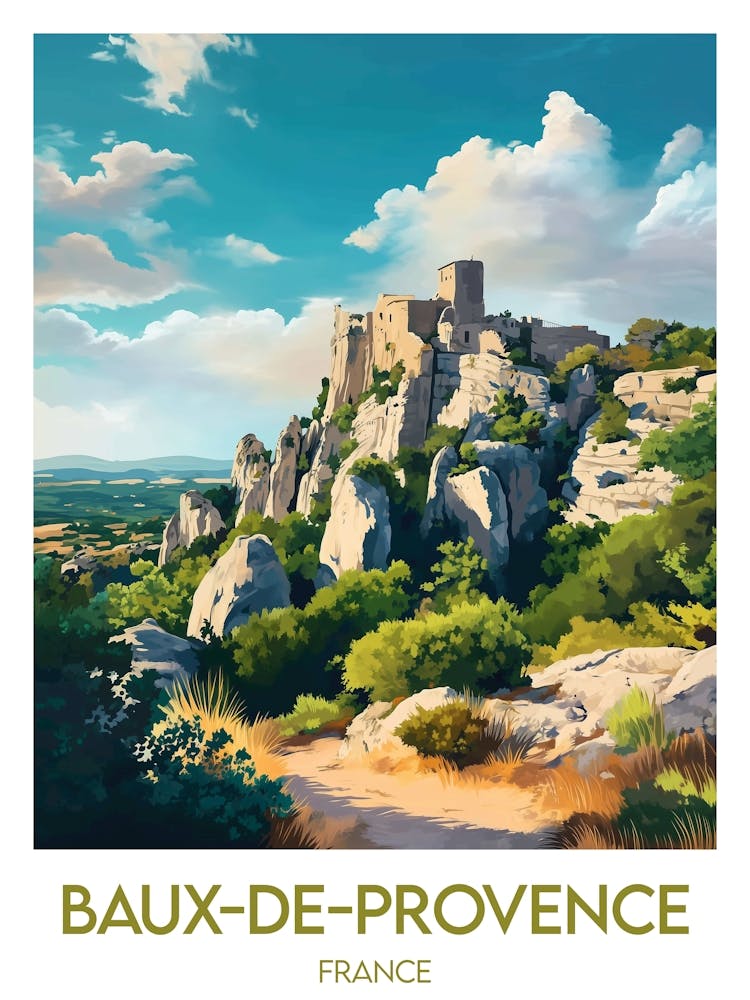 Affiche de voyage Baux De Provence