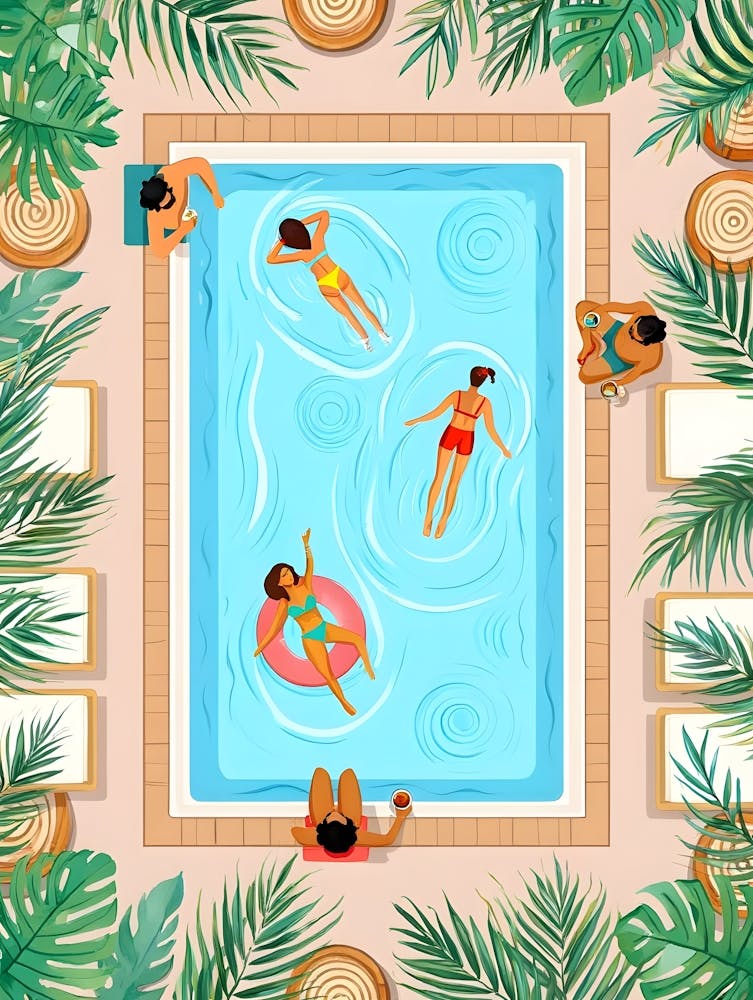 People Swimming In The Pool