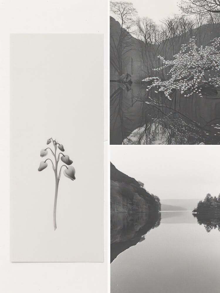 Bleeding Heart Flower Photo Collage 2