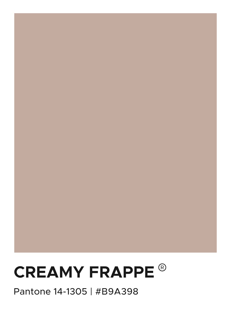 Creamy Frappe Pantone, coffee, drinks, kitchen, cafe, decor, minimal, colorful, green, mood, vibes, swatch, aesthetic, cool, cute, pantone, caffeine