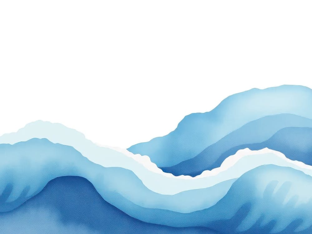 Watercolor Of Waves