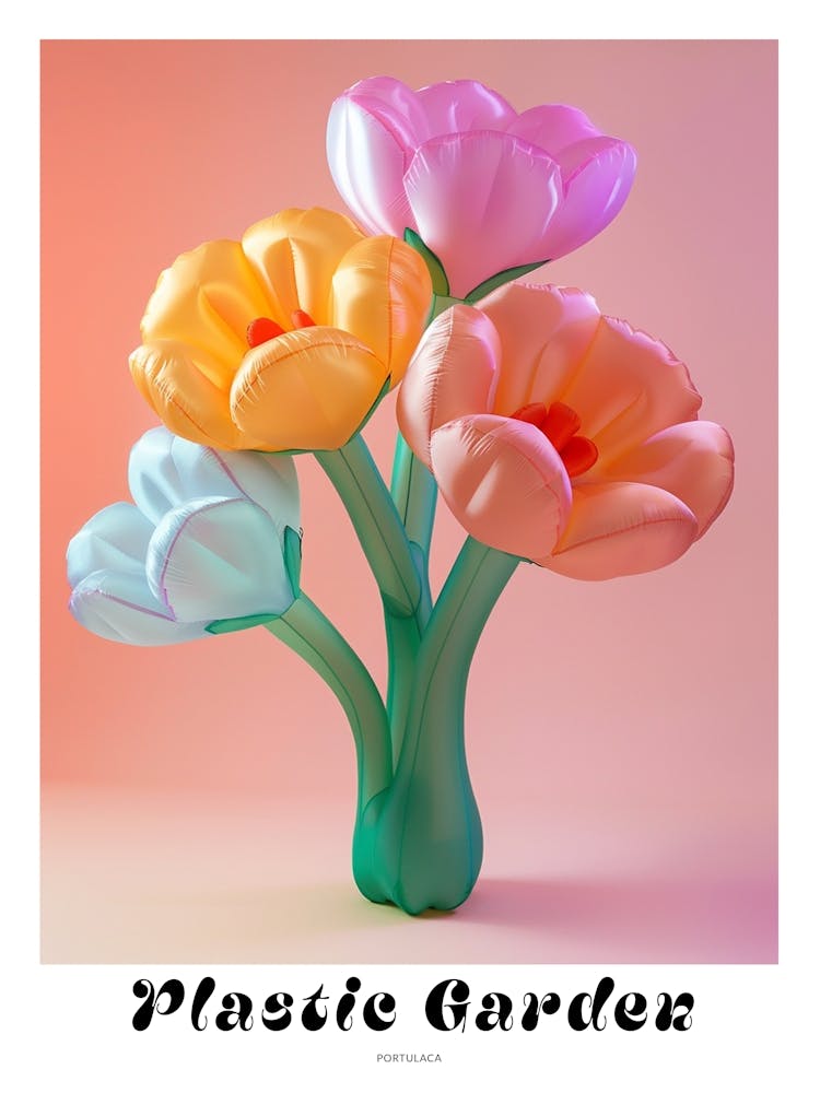Dreamy Inflatable Flowers Poster Portulaca 2