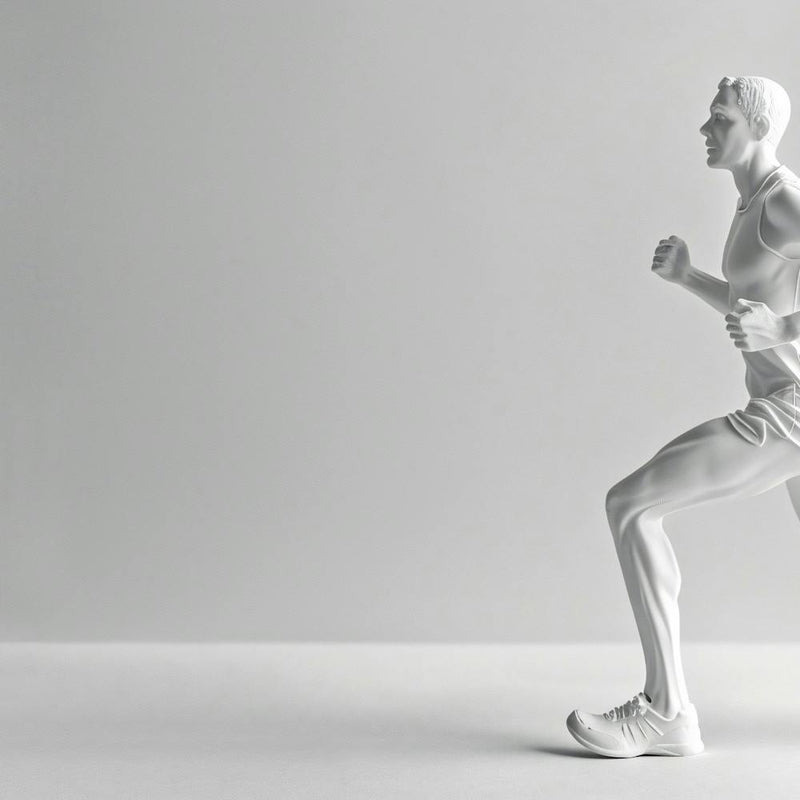 Runner Running On White Background